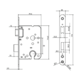KempiQ Cilinderslot Nemef 1200 voorplaat wit