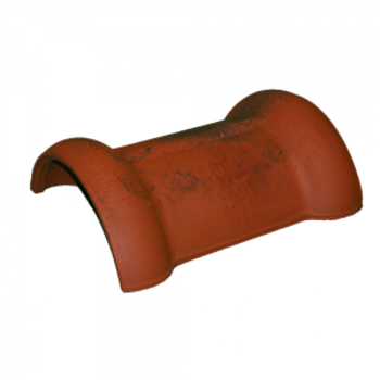 Wienerberger halfronde vorst dubbele wel vieilli rood gepatineerd Wienerberger halfronde vorst dubbele wel vieilli rood gepatineerd