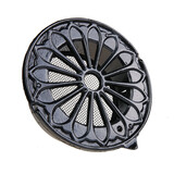 KempiQ Gegoten aluminium verluchtingsrooster Rond zwart gecoat 150mm