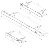 Dauby Authentieke deurgreep vlindermodel 128mm per stuk