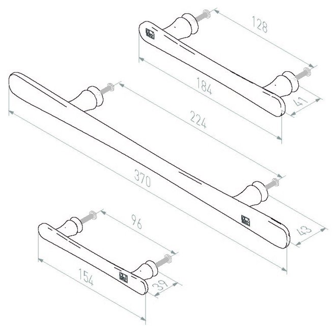 Dauby Authentieke deurgreep vlindermodel 128mm per stuk