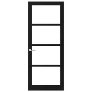 Industriële staallook binnendeur stomp zwart incl. glas   - Easy fix