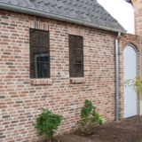 KempiQ Authentiek zwart stalen raam vast model dubbel glas B55xH100 cm