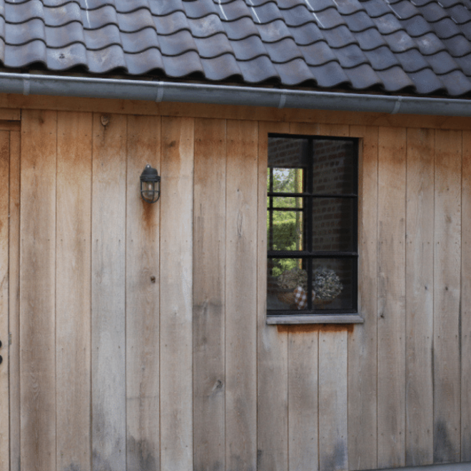 KempiQ Authentiek zwart stalen raam vast model dubbel glas B55xH100 cm
