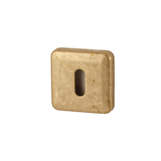 KempiQ Sleutelrozet getrommeld messing vierkant model