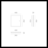 KempiQ Deurdeel inbouwbrievenbus deur + frame zwart