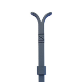 KempiQ Muuranker decoratief smeedijzer zwart 60cm met gesplitste krul