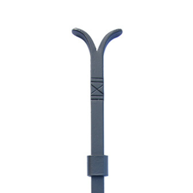 KempiQ Muuranker decoratief smeedijzer zwart 60cm met gesplitste krul