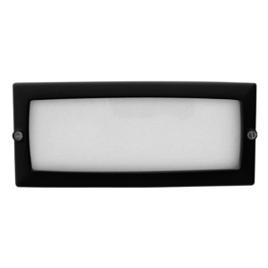 Design inbouwspot buitenlamp rechthoekig zwart