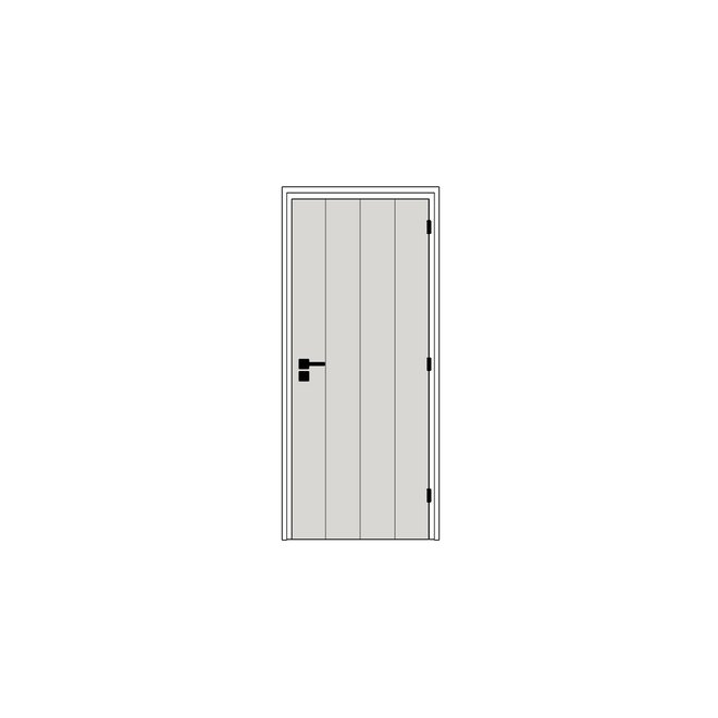 TopDeuren FSC houten freeslijn binnendeur VF3 stomp wit met 4 lamellen