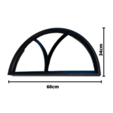 KempiQ Authentiek zwart stalraam met dubbel glas B60xH34cm