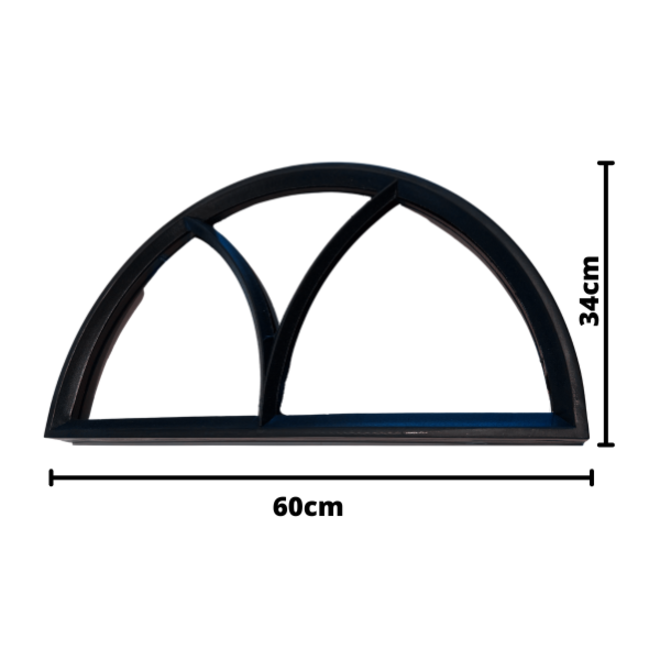 KempiQ Authentiek zwart stalraam met dubbel glas B60xH34cm
