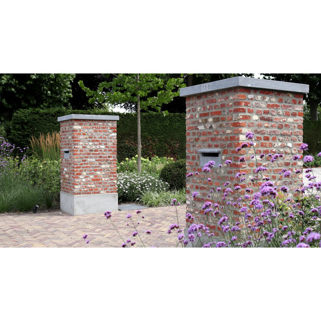 KempiQ Brievenbus inbouwkast Zwart 40 - 55 cm incl. slot