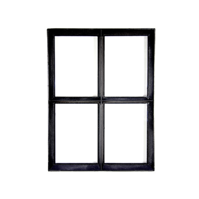 KempiQ Authentiek zwart stalen raam vast model met dubbel glas B50xH60 cm