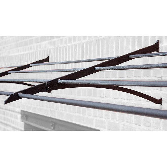 KempiQ Decoratieve klimplantdrager zwart gecoat 4 meter