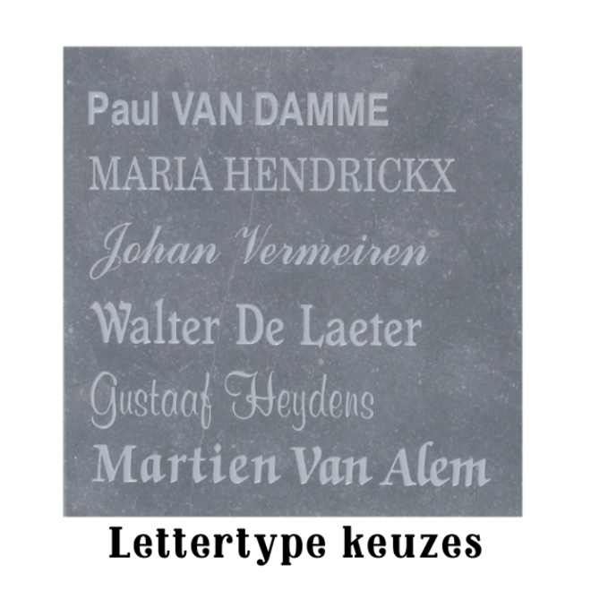 KempiQ Belgische Arduin hardsteen brievenbus vrijstaand model 1 Stripe