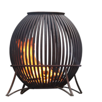 Vuurkorf Ø 70 cm zwart gecoat staal Medium