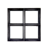 KempiQ Authentiek zwart stalen raam vast model met dubbel glas  B25xH25 cm