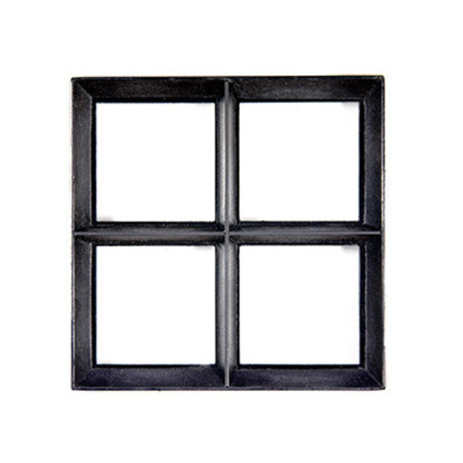 KempiQ Authentiek zwart stalen raam vast model met dubbel glas  B25xH25 cm
