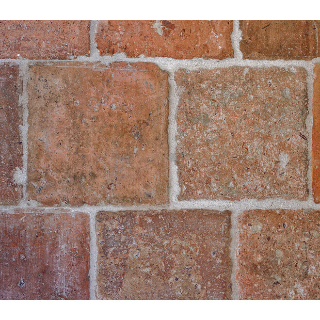 KempiQ Antieke estrikken rood bruin genuanceerd 16x16 / 20x20 cm per m2