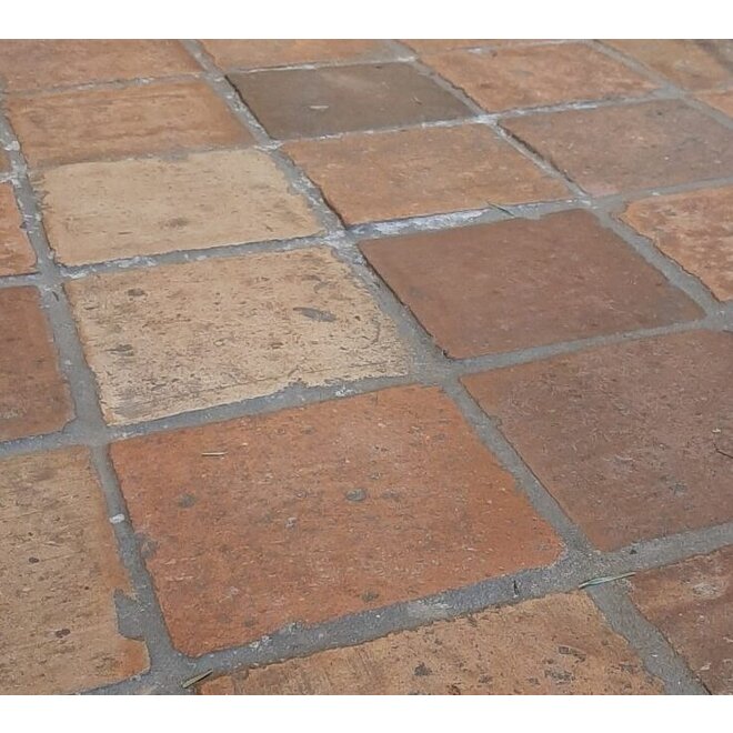 KempiQ Antieke estrikken rood bruin genuanceerd 16x16 / 20x20 cm per m2
