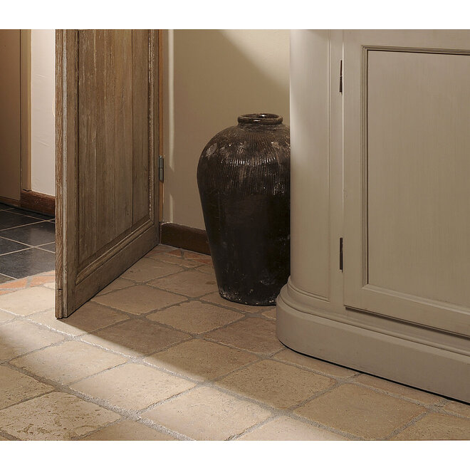 KempiQ Bourgondische dallen crème getrommeld 20 x 20 cm per m2