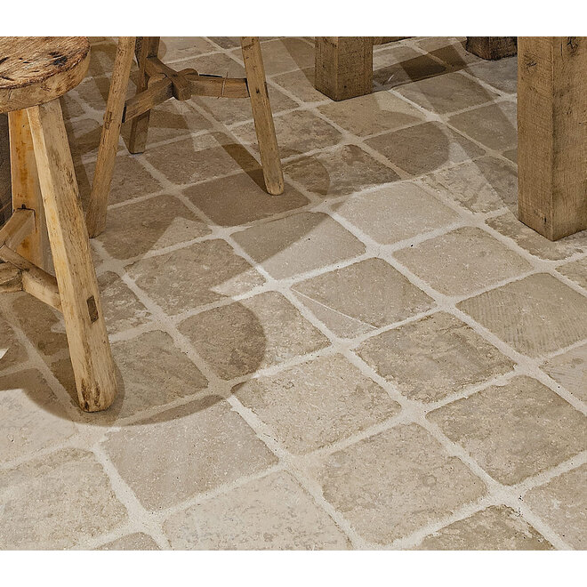 KempiQ Bourgondische dallen crème getrommeld 20 x 20 cm per m2