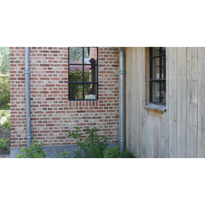 KempiQ Zwart stalen raam openslaand dubbel glas B55 x H100 cm