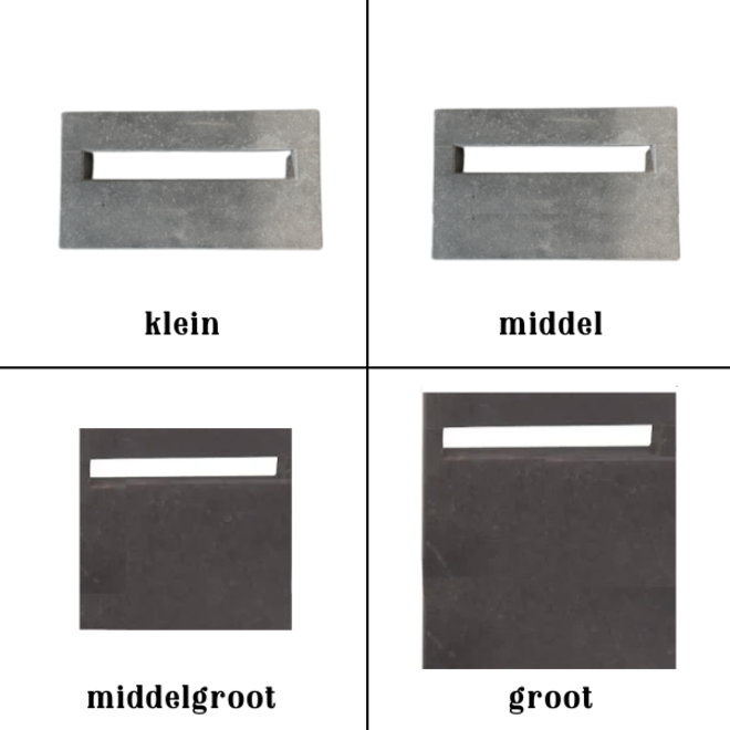 KempiQ Voordeelset Hardstenen inbouw brievenbus 2 met doorvoerbox