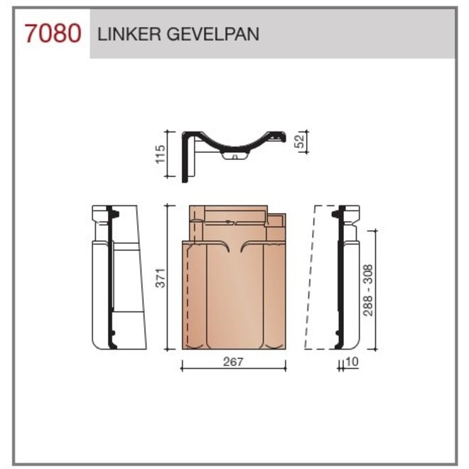 Wienerberger Wienerberger gevelpan VHV vario Links natuurrood