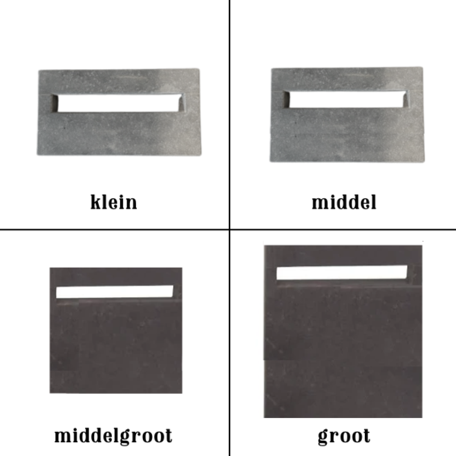 KempiQ Belgisch hardstenen inbouw brievenbus model 2
