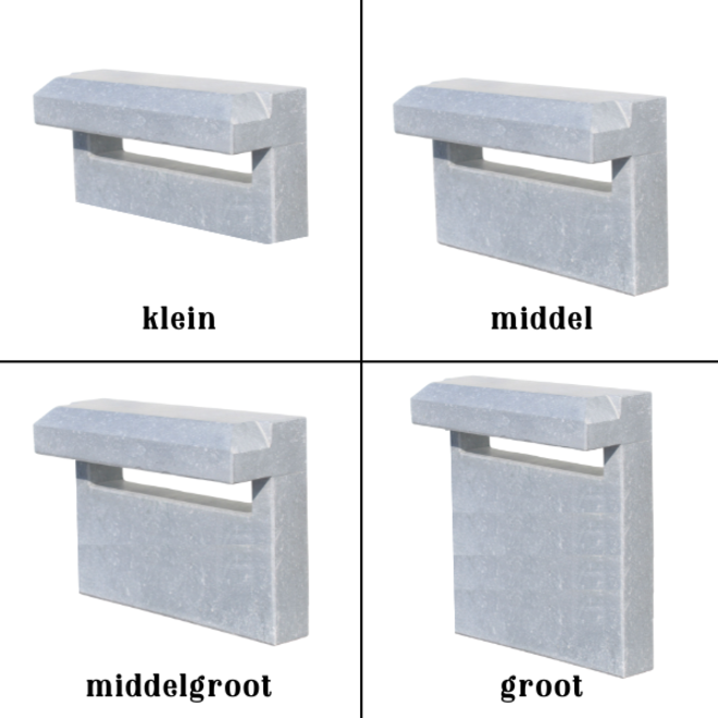 KempiQ Belgisch hardstenen inbouw brievenbus model 3