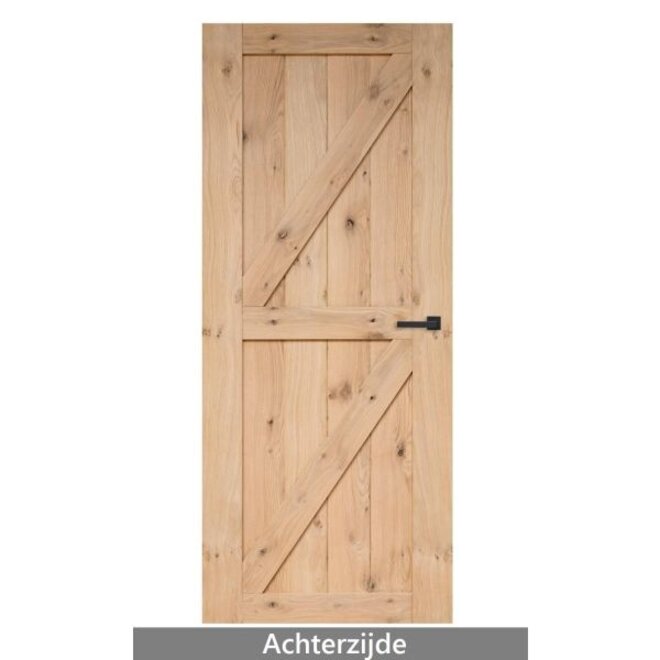 Austria Natuurlijk eiken fineer binnendeur Roble Dos rechts met klamp
