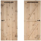 Austria Natuurlijk eiken fineer binnendeur Roble Dos rechts met klamp