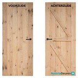 Austria Natuurlijk eiken fineer binnendeur Roble Dos links met klamp
