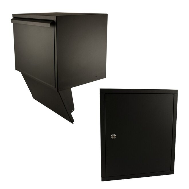 KempiQ Inbouwbrievenbus pakketbox Linz zwart