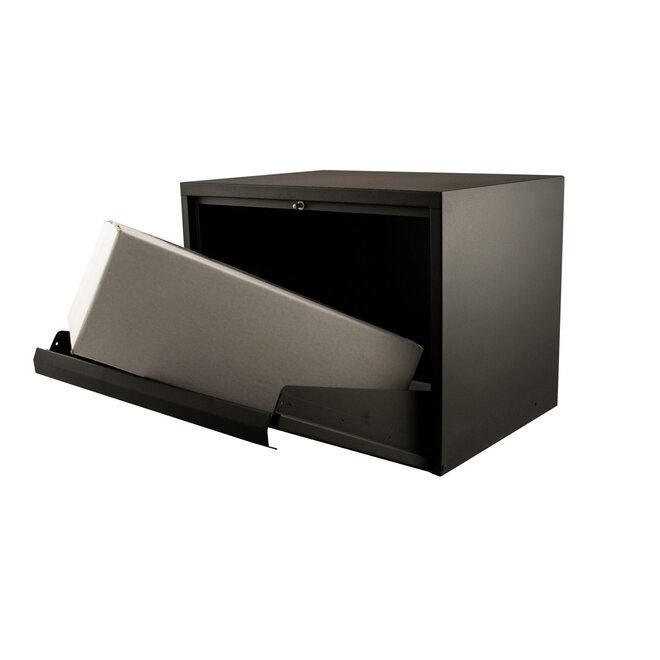 KempiQ Inbouwbrievenbus pakketbox Linz zwart
