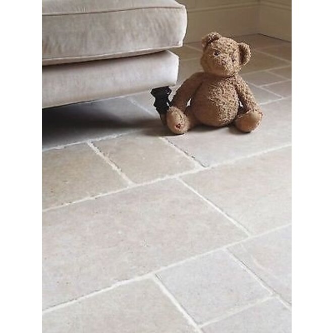 KempiQ Bourgondische dallen "Calcaire crème" geborsteld 40/50 cm breed per m2