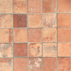 Antieke estrikken, rood bruin genuanceerd 16x16 / 20x20 cm