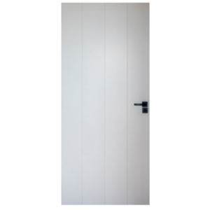 FSC houten freeslijn binnendeur VF3 stomp wit met 4 lamellen