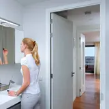 Austria FSC Massief houten vlakke binnendeur volspaan stomp wit