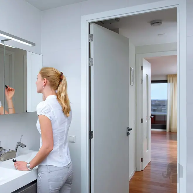 Austria FSC Massief houten vlakke binnendeur volspaan stomp wit