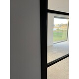 Austria Industriële staallook binnendeur stomp zwart incl. glas   - Easy fix