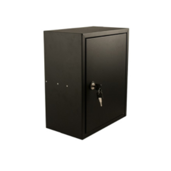 Post inbouwkast met slot kleur zwart  165mm