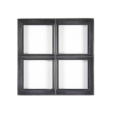 KempiQ Authentiek zwart stalen raam vast model met enkel glas B30xH30 cm