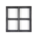 KempiQ Authentiek zwart stalen raam vast model met dubbel glas B30xH30 cm