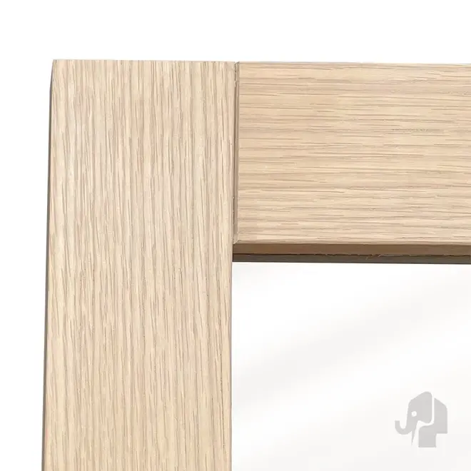 Austria Industriële moderne deur Gavi glas blank eiken stomp