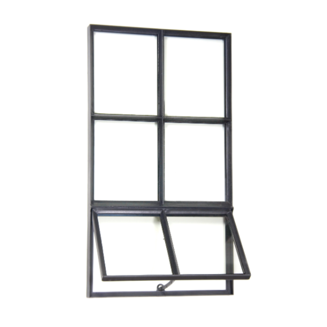 KempiQ Zwart stalen raam openslaand dubbel glas B55 x H100 cm