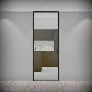 Metaal Design stalen deur met railsysteen en incl. roedes