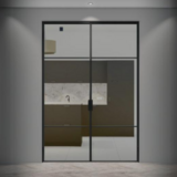 KempiQ Metaal Design stalen pui met dubbele schuifdeur